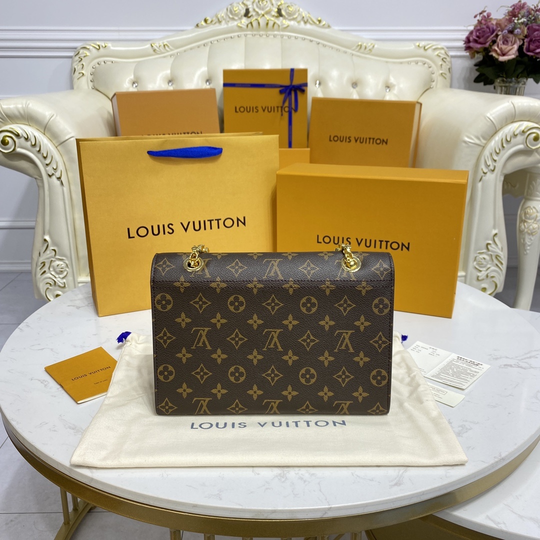 顶级原单VICTOIRE手袋M417314173041732Monogram帆布和精致的小牛皮顶级手工制