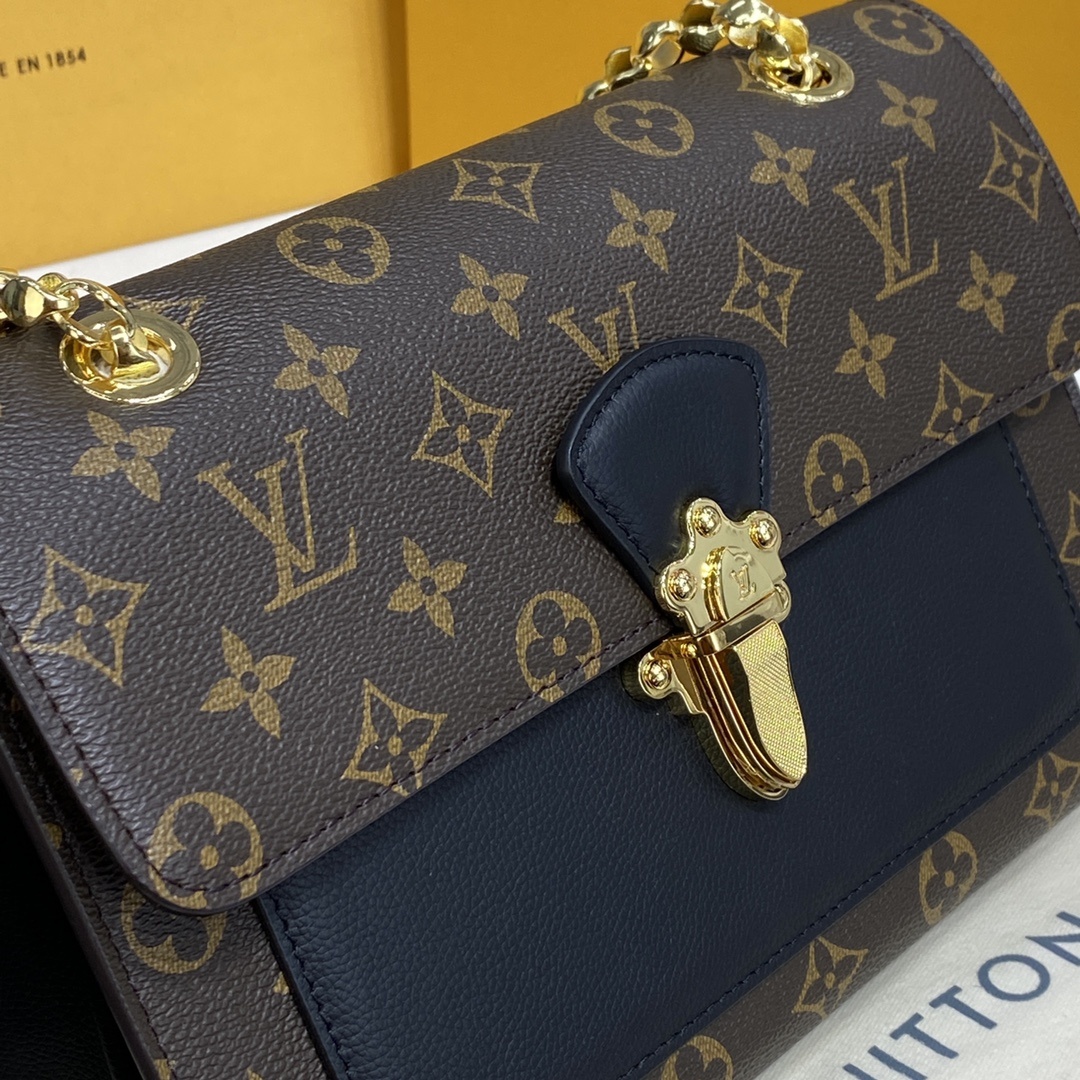 顶级原单VICTOIRE手袋M417314173041732Monogram帆布和精致的小牛皮顶级手工制