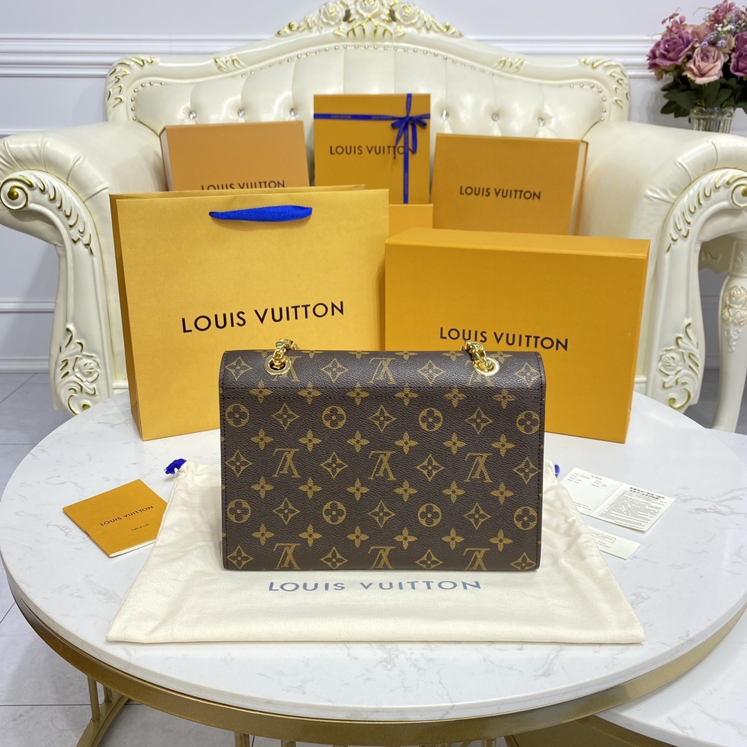 顶级原单VICTOIRE手袋M417314173041732Monogram帆布和精致的小牛皮顶级手工制