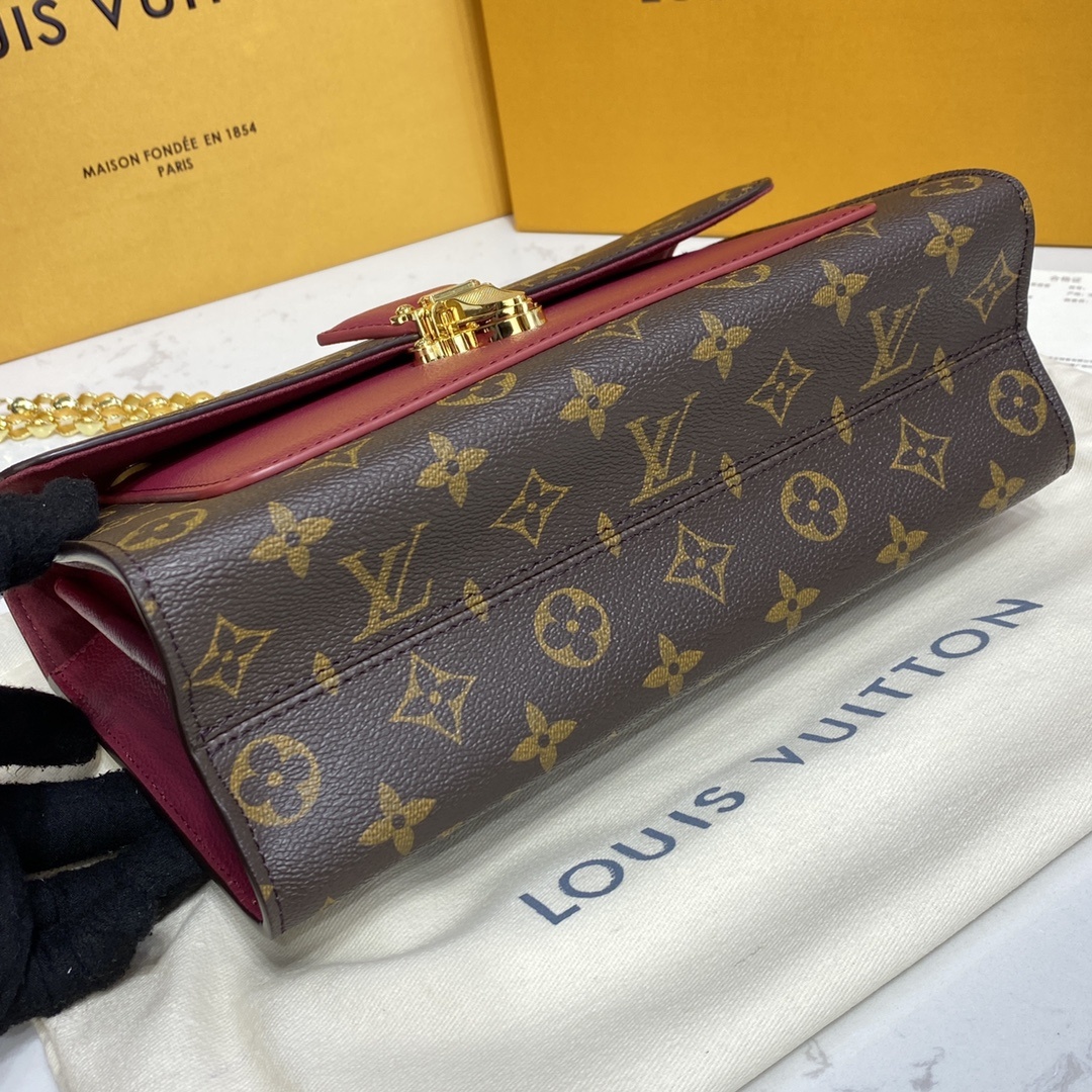 顶级原单VICTOIRE手袋M417314173041732Monogram帆布和精致的小牛皮顶级手工制