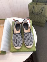1:1
 Gucci Shoes Espadrilles Sewing Hemp Rope Knitting Spring Collection