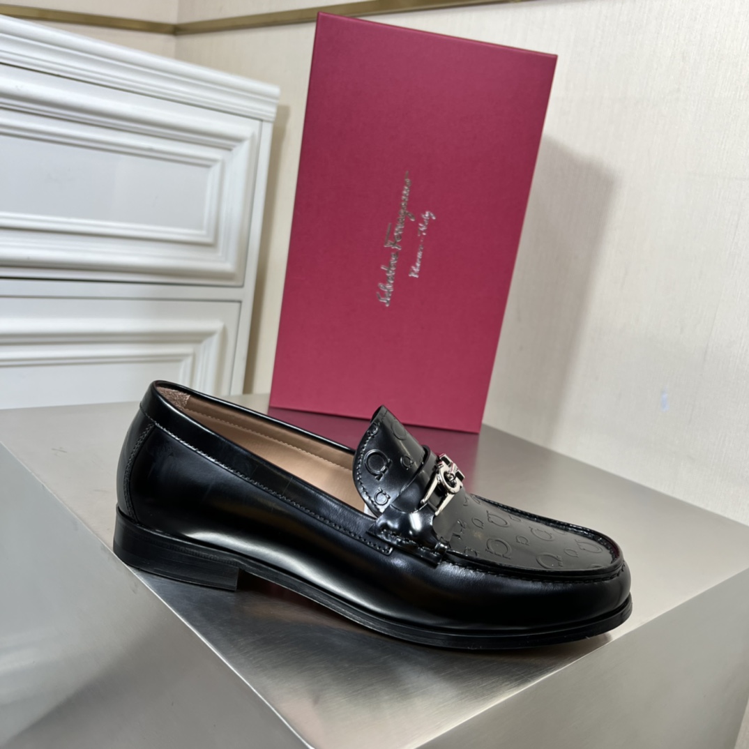 Salvatore Ferragamo Men's Leather Loafers, Business Casual Shoes 5 i1645452507 45 3