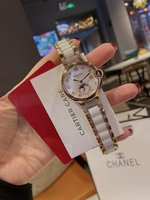 Replica Every Designer
 Cartier Watch Online From China Blue White Set With Diamonds Women Quartz Movement