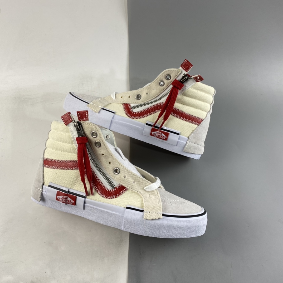 Vans Vault Sk8-Hi Reissue Ca Deconstruction High-Top Canvas Vulcanized Board Shoes VN0A3WM130L