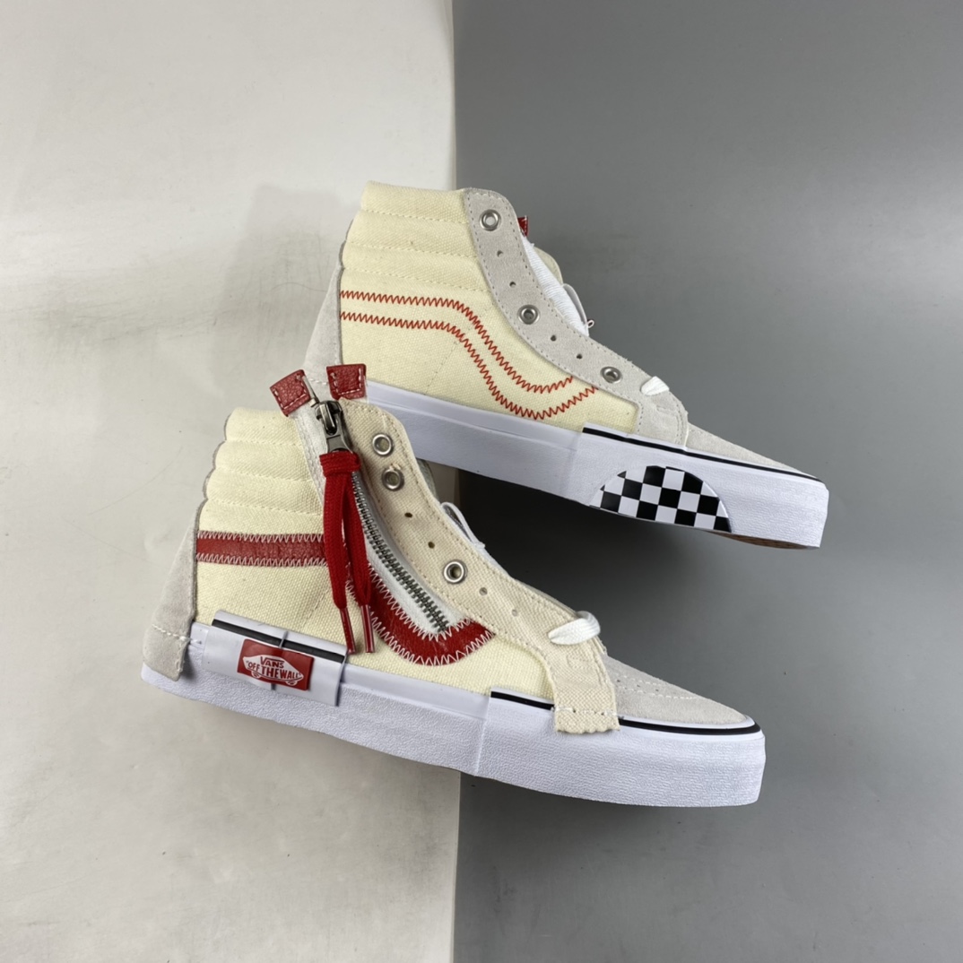 Vans Vault Sk8-Hi Reissue Ca Deconstruction High-Top Canvas Vulcanized Board Shoes VN0A3WM130L