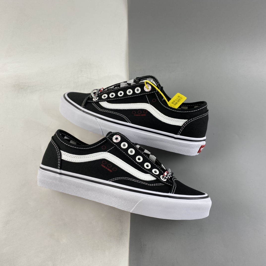 Vans Old Skool Vans Official Black Side Stripe Low Canvas Shoes VN0A54F49Y4