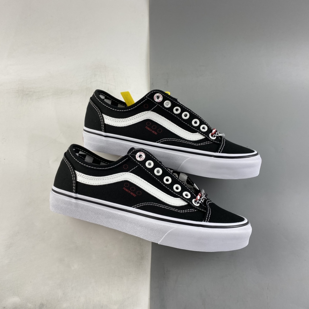 Vans Old Skool Vans Official Black Side Stripe Low Canvas Shoes VN0A54F49Y4