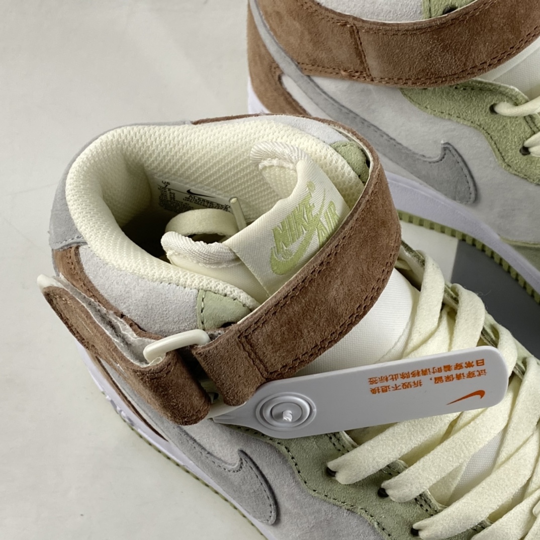 P260 NIKE Air Force 1 Mid ’07 浅绿灰 配色中帮空军一号休闲板鞋 AL6896-558