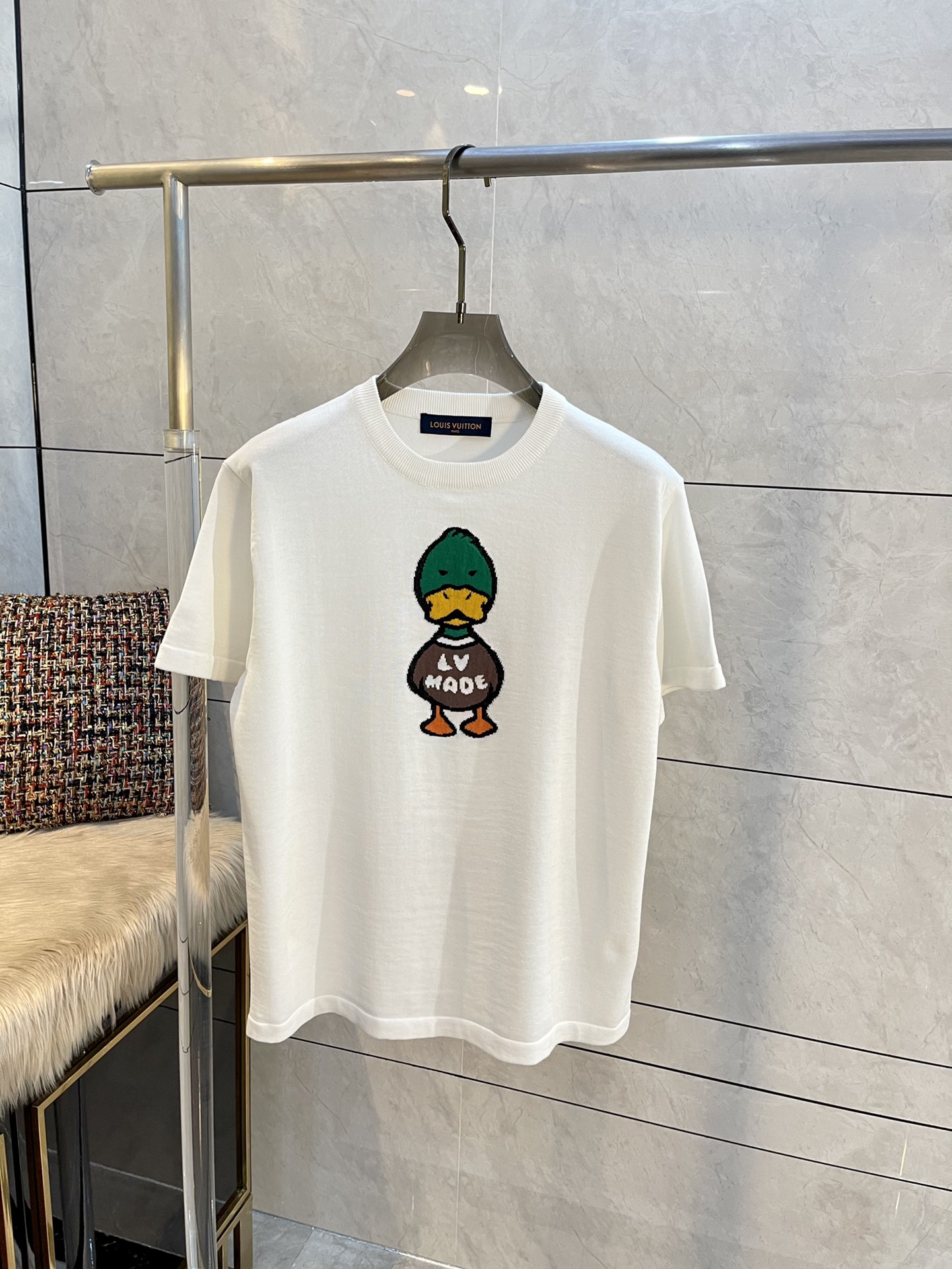 Áo LV Intarsia Jacquard Duck T-Shirt