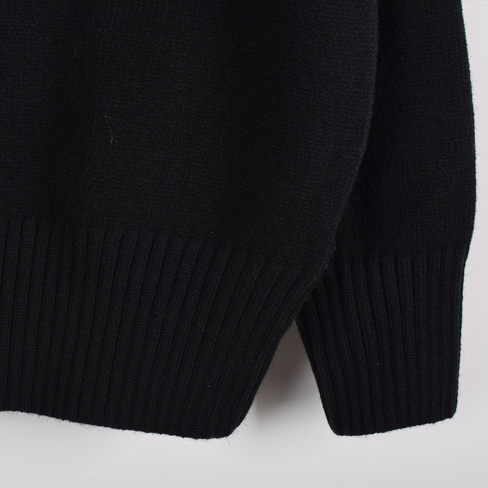 Ami’s High-Quality Women’s Suit: Classic Black and Gold Knit, Full Wool Fabric - 图片 4