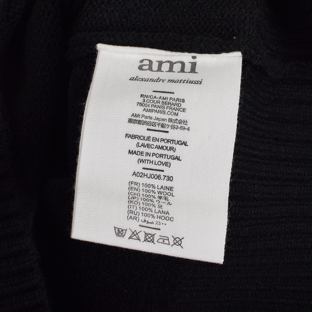 Ami’s High-Quality Women’s Suit: Classic Black and Gold Knit, Full Wool Fabric - 图片 5