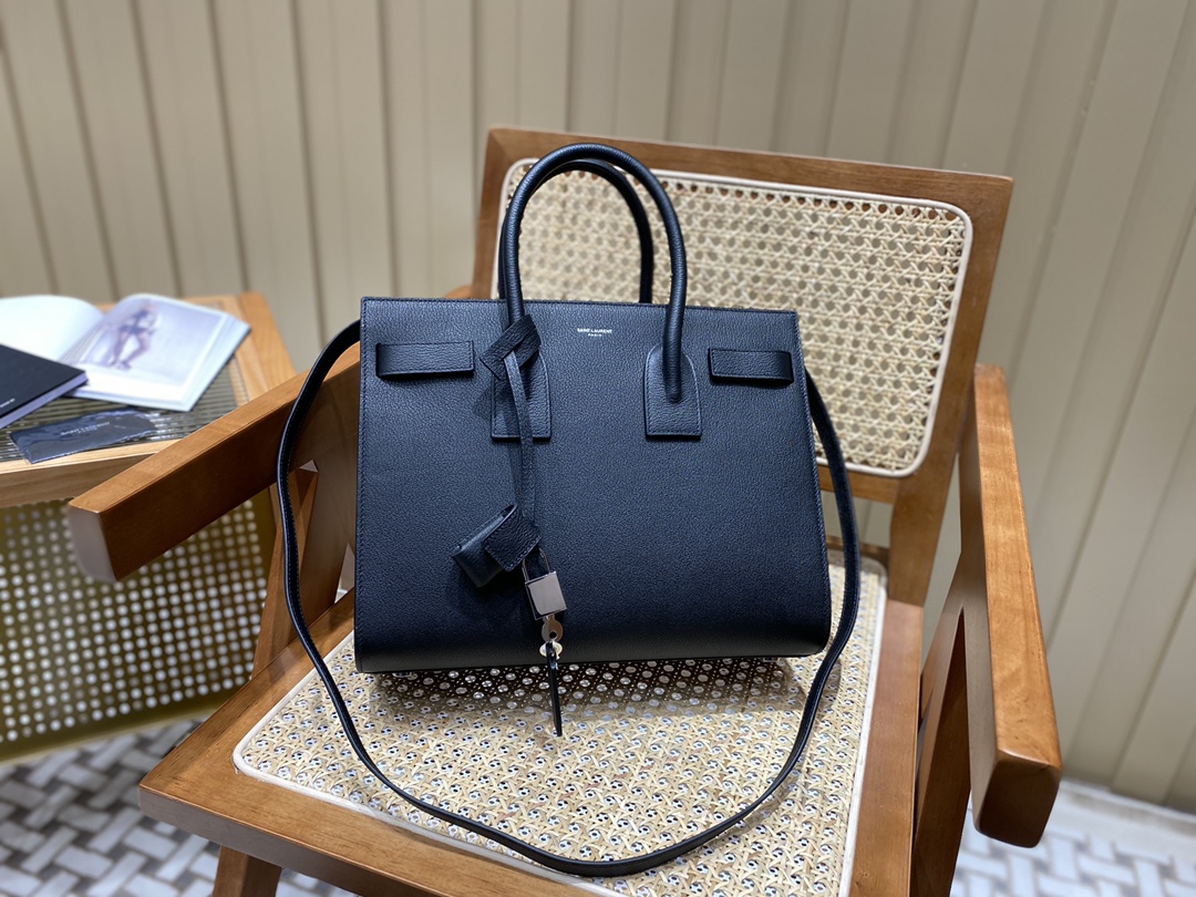 YSL sac de jour 32CM 山羊纹风琴包 324823黑色