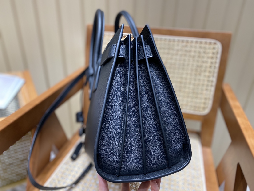 YSL sac de jour 32CM 山羊纹风琴包 324823黑色