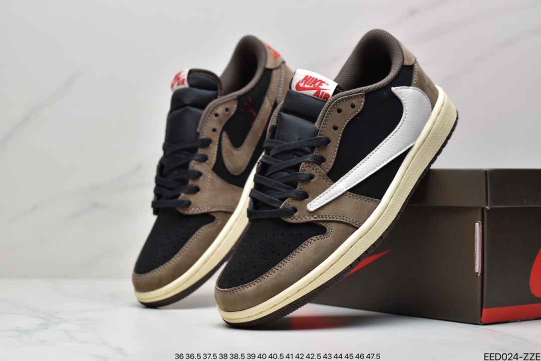 370 公司级纯原版本 Travis Scott x Air Jordan 1 AJ1乔1 TS 联名倒钩 CQ4277-001