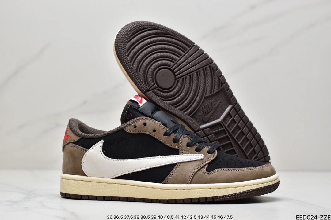 370 公司级纯原版本 Travis Scott x Air Jordan 1 AJ1乔1 TS 联名倒钩 CQ4277-001