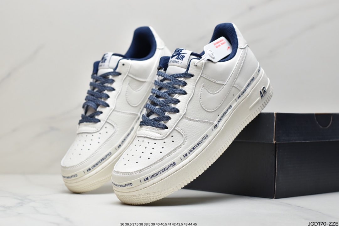 180 公司级Nike Air Force 1 Mid 07 米白签名涂鸦3M反光 CQ5059-109