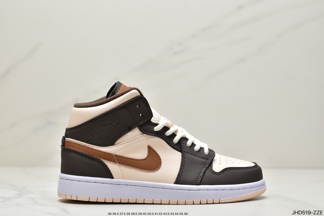 190 Air Jordan 1 Mid 中帮复古篮球鞋 米棕色 DO6699-20013