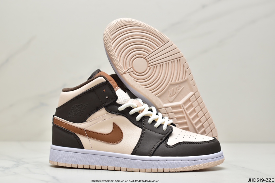 190 Air Jordan 1 Mid 中帮复古篮球鞋 米棕色 DO6699-20013