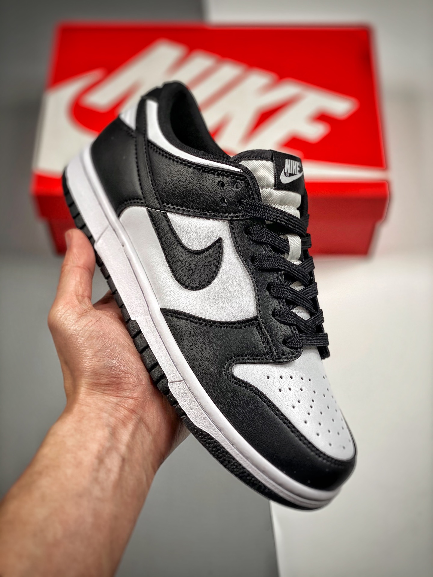 NK Dunk LOW Pro Panda blanco y negro Material de capa superior original Molde exclusivo Procesamiento por destilación A…