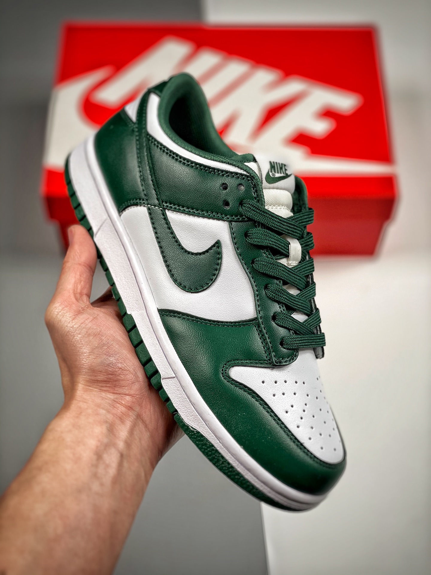 NK Dunk LOW Pro Blanco y verde Material de capa superior original Molde exclusivo Procesamiento por destilación Aporta …