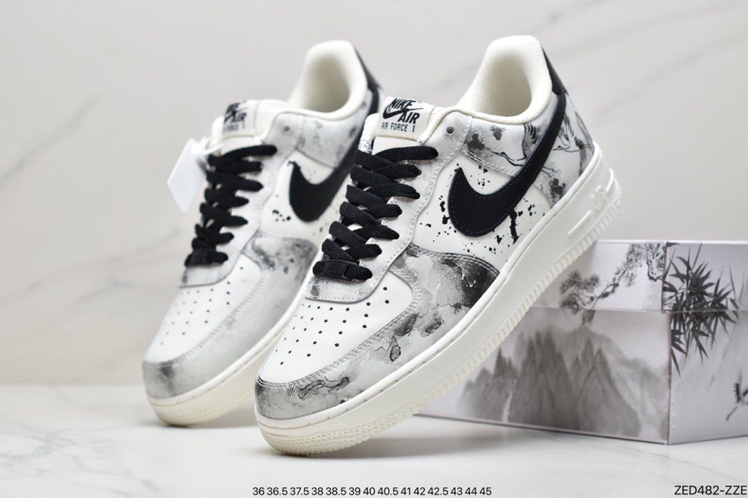 260 公司级耐克Nk Air Force 1’07 Low 山水墨画 低帮休闲板鞋 BL1522-089 BL1522-080
