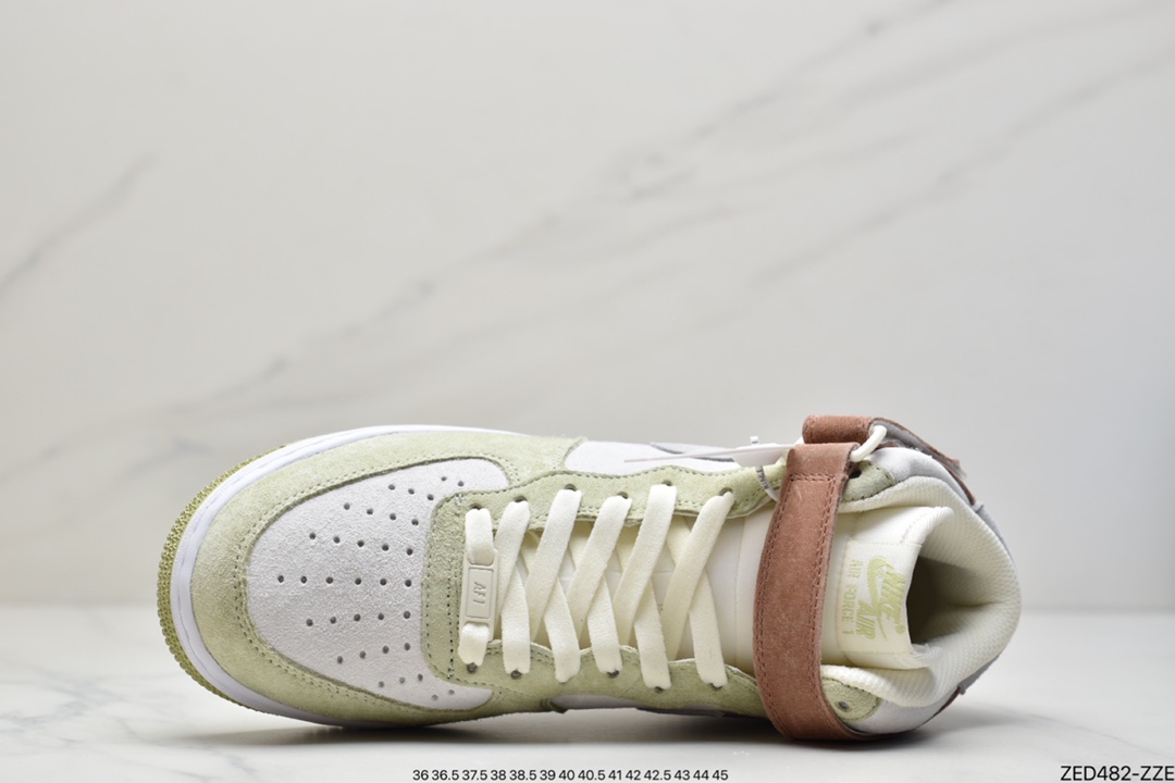 260 公司级耐克Nike Air Force 1 MID 07 浅绿灰原楦头原纸板 AL6896-558