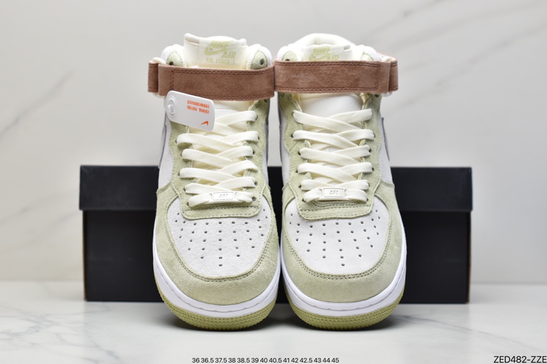 260 公司级耐克Nike Air Force 1 MID 07 浅绿灰原楦头原纸板 AL6896-558
