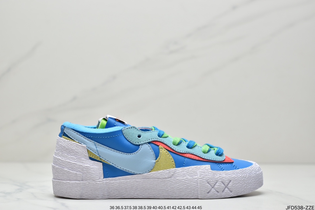 170 公司级联名日式解构美学品牌SACAI x Nike Blazer Low 重叠设计前卫开拓者低帮百搭板鞋DM7901