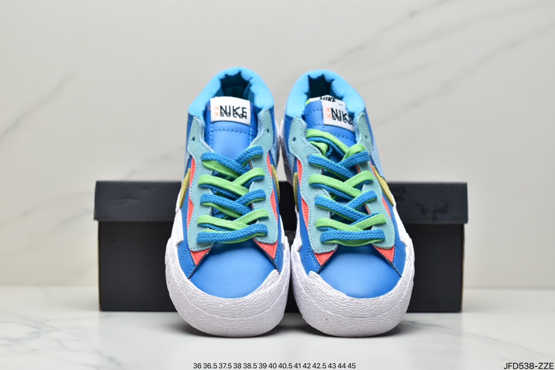 170 公司级联名日式解构美学品牌SACAI x Nike Blazer Low 重叠设计前卫开拓者低帮百搭板鞋DM7901