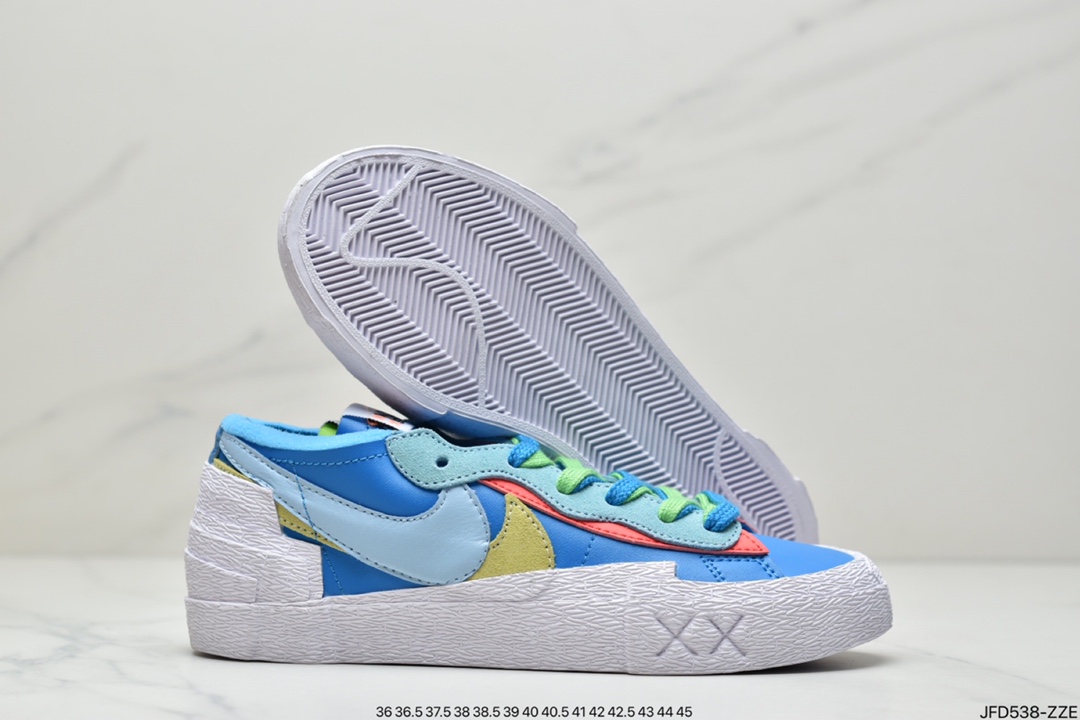 170 公司级联名日式解构美学品牌SACAI x Nike Blazer Low 重叠设计前卫开拓者低帮百搭板鞋DM7901