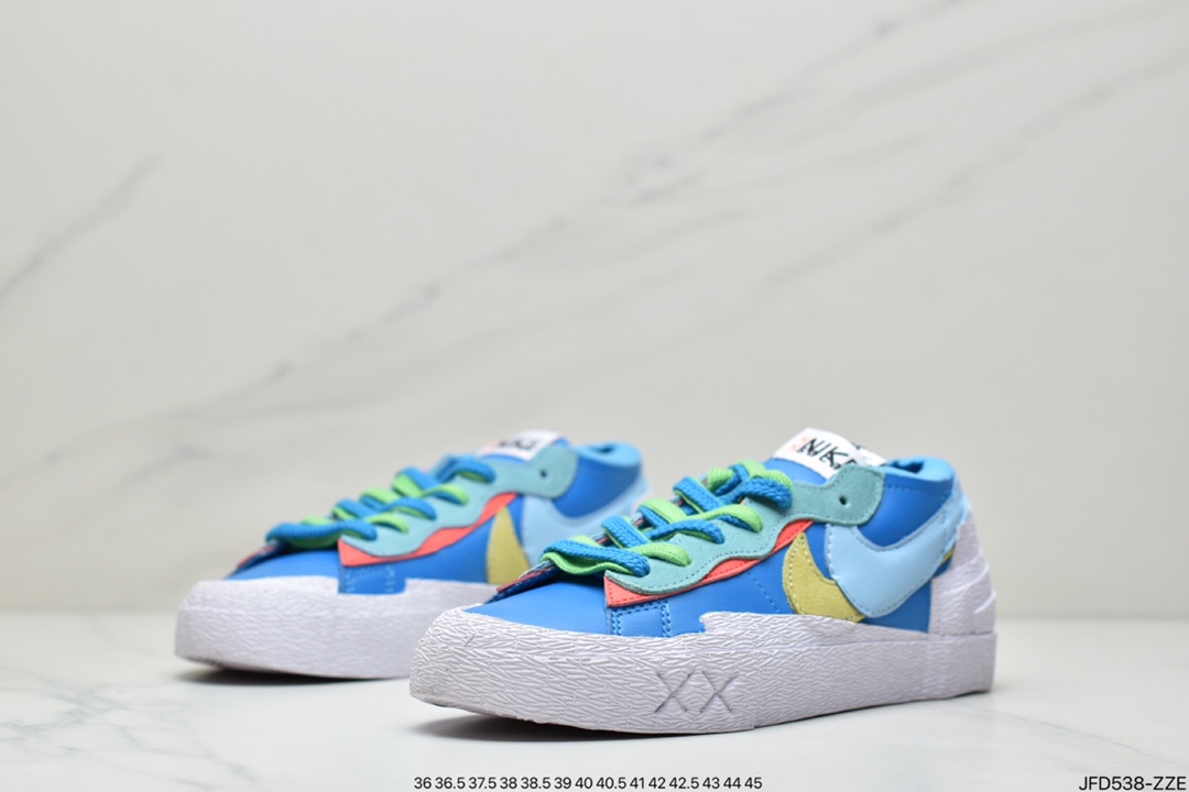 170 公司级联名日式解构美学品牌SACAI x Nike Blazer Low 重叠设计前卫开拓者低帮百搭板鞋DM7901