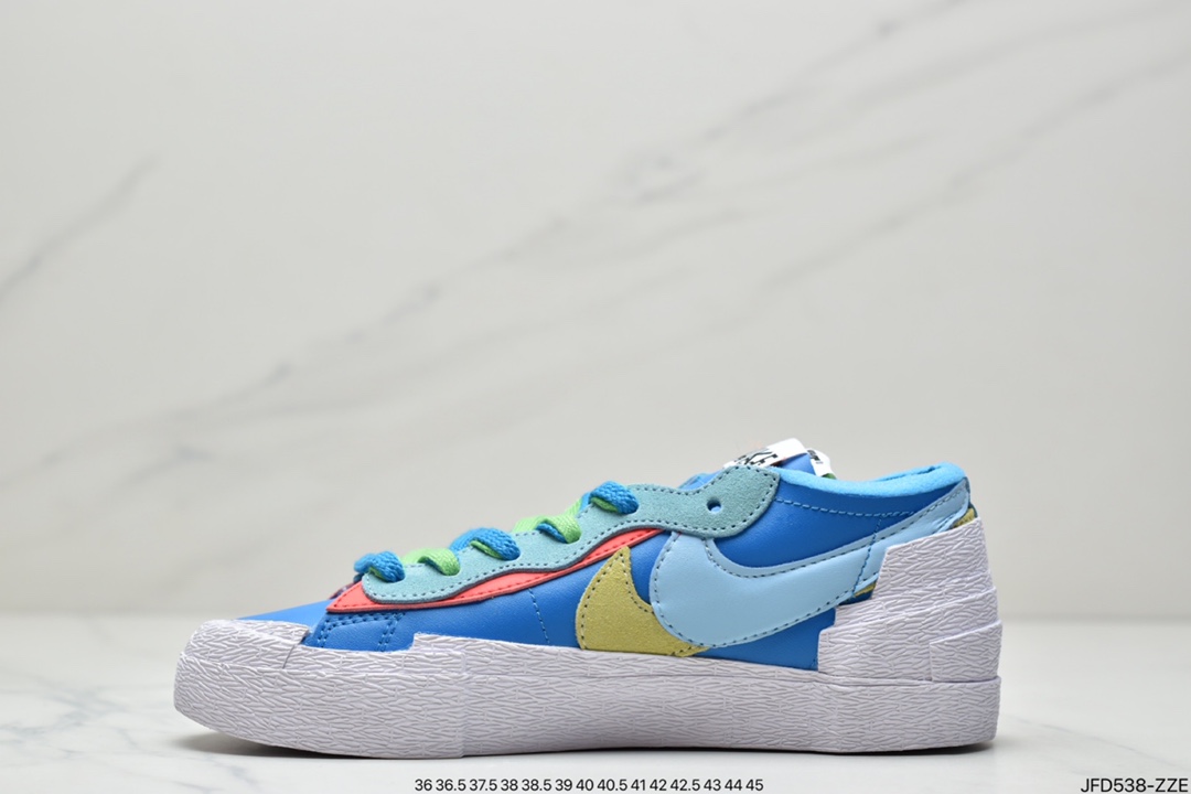 170 公司级联名日式解构美学品牌SACAI x Nike Blazer Low 重叠设计前卫开拓者低帮百搭板鞋DM7901