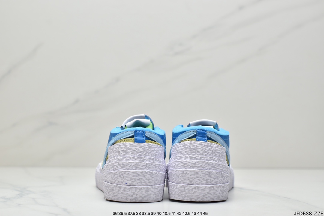 170 公司级联名日式解构美学品牌SACAI x Nike Blazer Low 重叠设计前卫开拓者低帮百搭板鞋DM7901