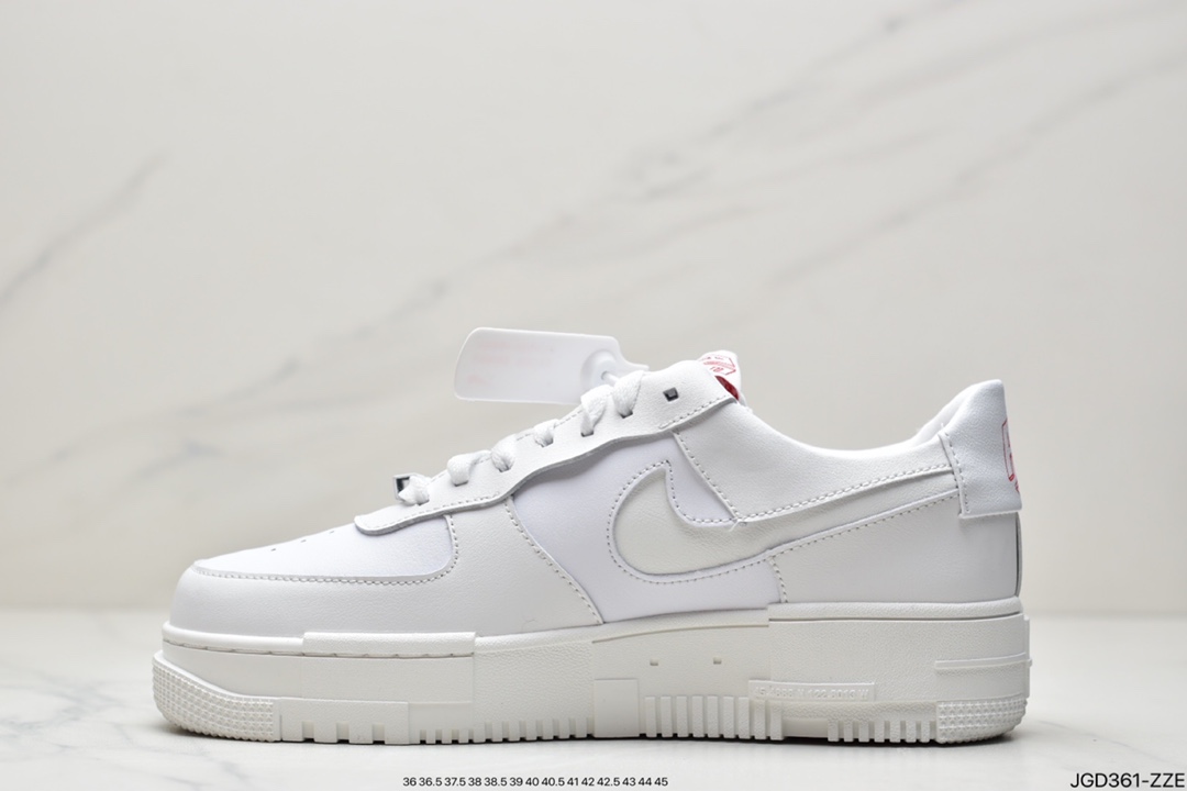 180 公司级 耐克Air Force 1 ”Pixel” 纯白解构原楦头原纸板 CK6649-100