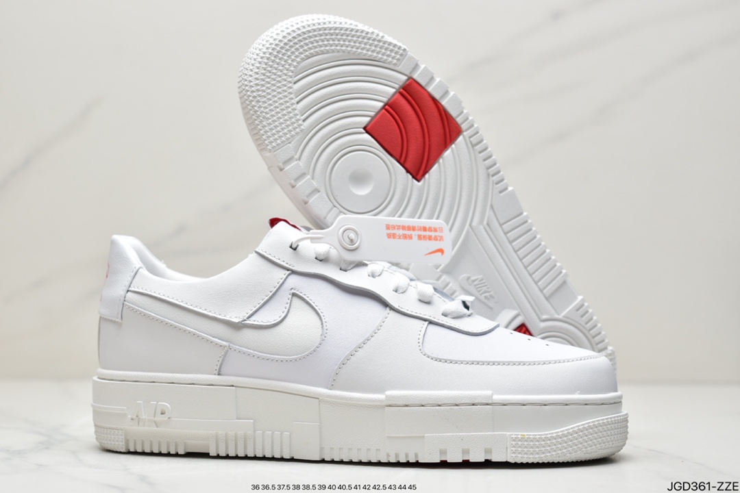 180 公司级 耐克Air Force 1 ”Pixel” 纯白解构原楦头原纸板 CK6649-100