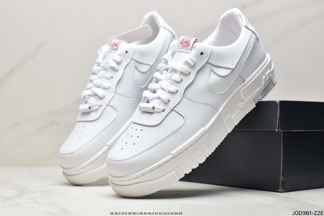 180 公司级 耐克Air Force 1 ”Pixel” 纯白解构原楦头原纸板 CK6649-100