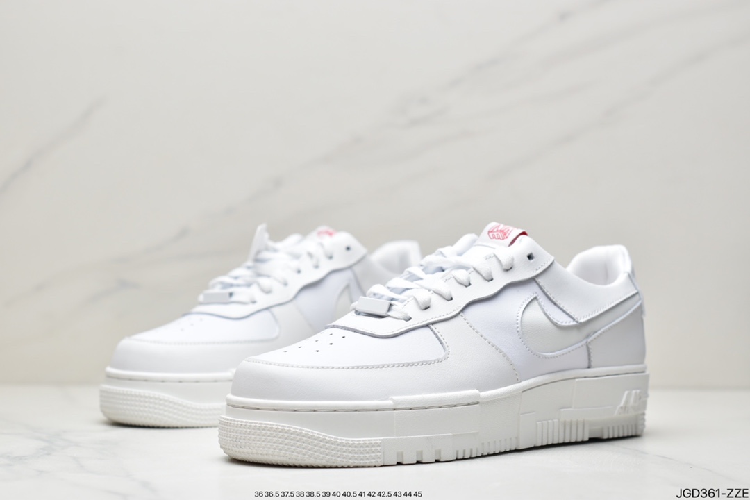 180 公司级 耐克Air Force 1 ”Pixel” 纯白解构原楦头原纸板 CK6649-100