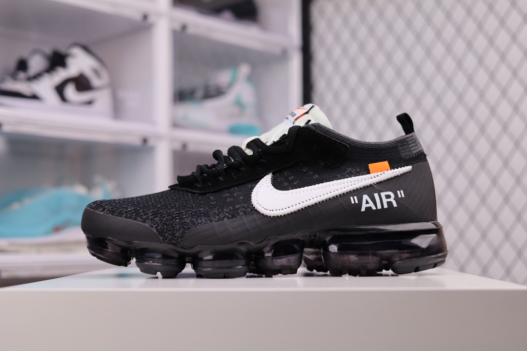 G0 出口外单OFF-WHITE x NK AIR VaporMax OW联名蒸汽大气垫慢跑鞋 AA3831-001 极致用心独立开发 氮气充压原底气垫进口针车机台 一针一线校准专柜正品同步正品糊字体 区别市面印刷版字体鞋型完美无解