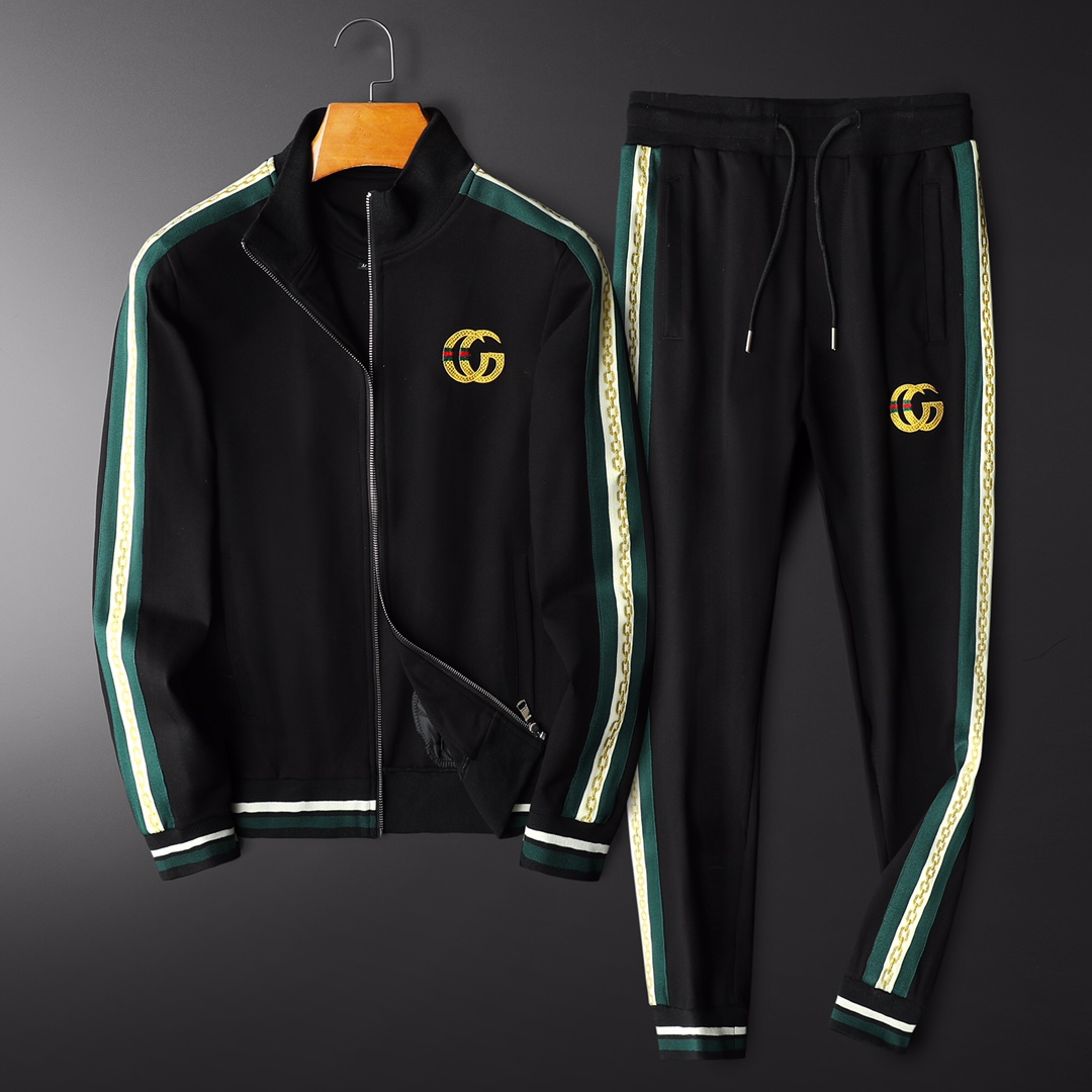 Shop Now
 Gucci Clothing Cardigans Black Blue Cotton Polyester Spring Collection Sweatpants
