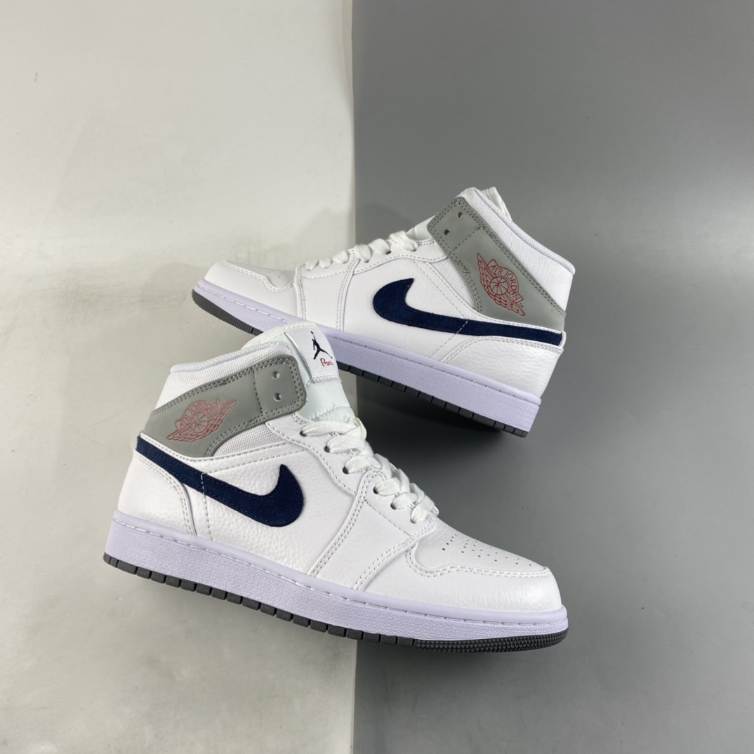 P220 Air Jordan 1 Mid AJ1 乔1 中帮百搭休闲运动板鞋 DR8038-100