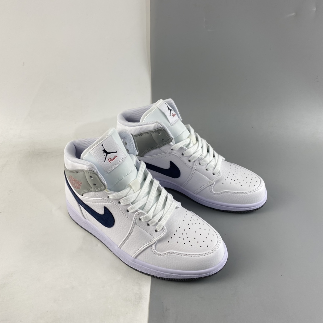 P220 Air Jordan 1 Mid AJ1 乔1 中帮百搭休闲运动板鞋 DR8038-100