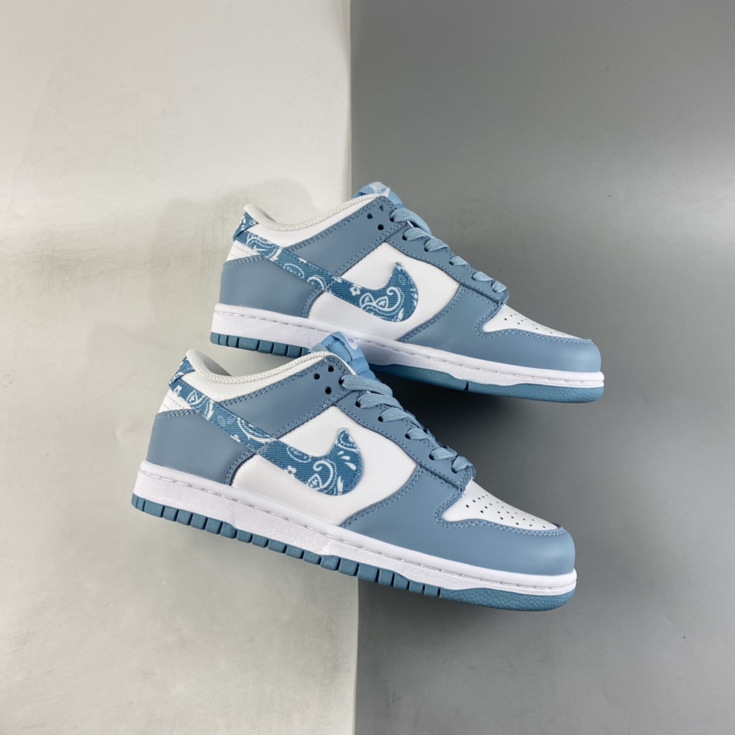 P300 NIKE Dunk Low ”Green/blue paisley” 蓝绿色佩斯利 SB扣碎篮板时尚休闲板鞋 DH4401-101