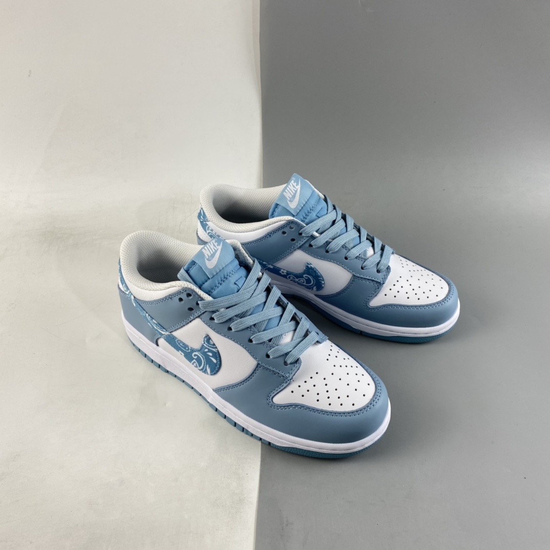 P300 NIKE Dunk Low ”Green/blue paisley” 蓝绿色佩斯利 SB扣碎篮板时尚休闲板鞋 DH4401-101