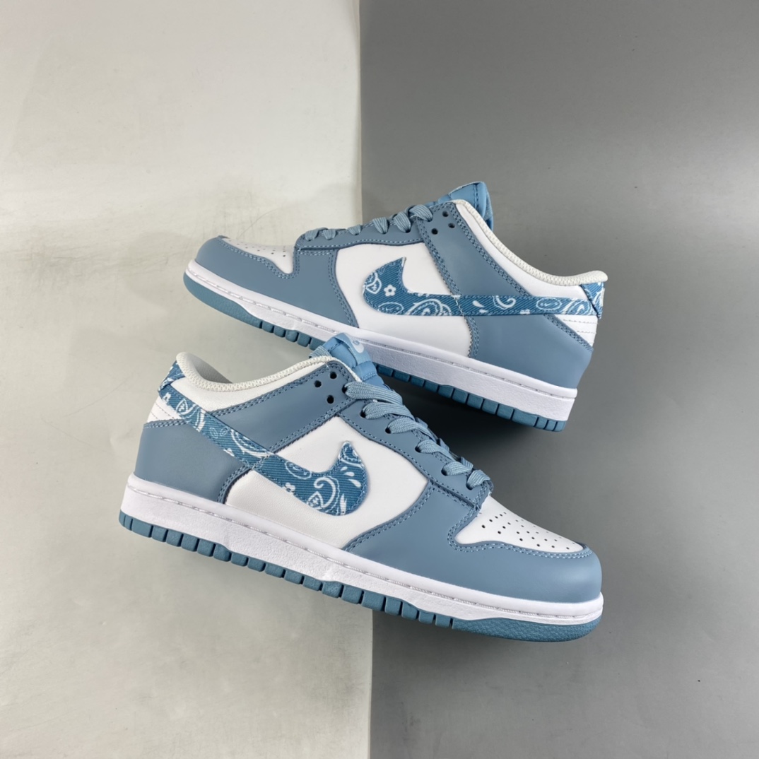 P300 NIKE Dunk Low ”Green/blue paisley” 蓝绿色佩斯利 SB扣碎篮板时尚休闲板鞋 DH4401-101
