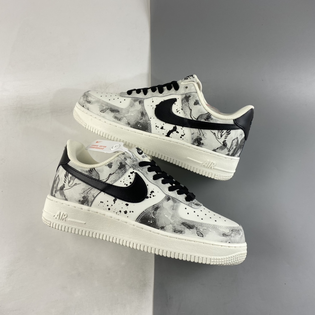 P260 NIKE Air Force 1’07 Low 山水墨画 空军一号中国风头层低帮休闲板鞋 BL1522-089