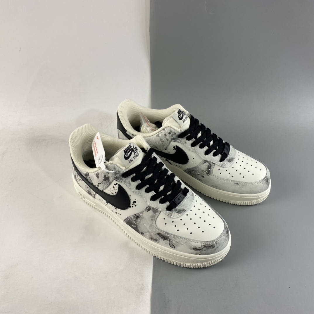 P260 NIKE Air Force 1’07 Low 山水墨画 空军一号中国风头层低帮休闲板鞋 BL1522-089
