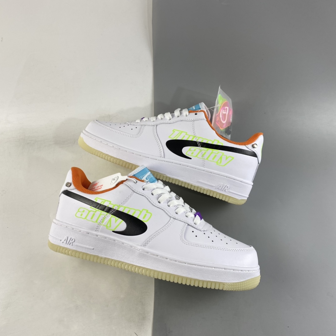 NIKE Air Force 1 Low x Thumb Caddy Joint Air Force One Reverse Hook Low Casual Sneakers DO2333-101