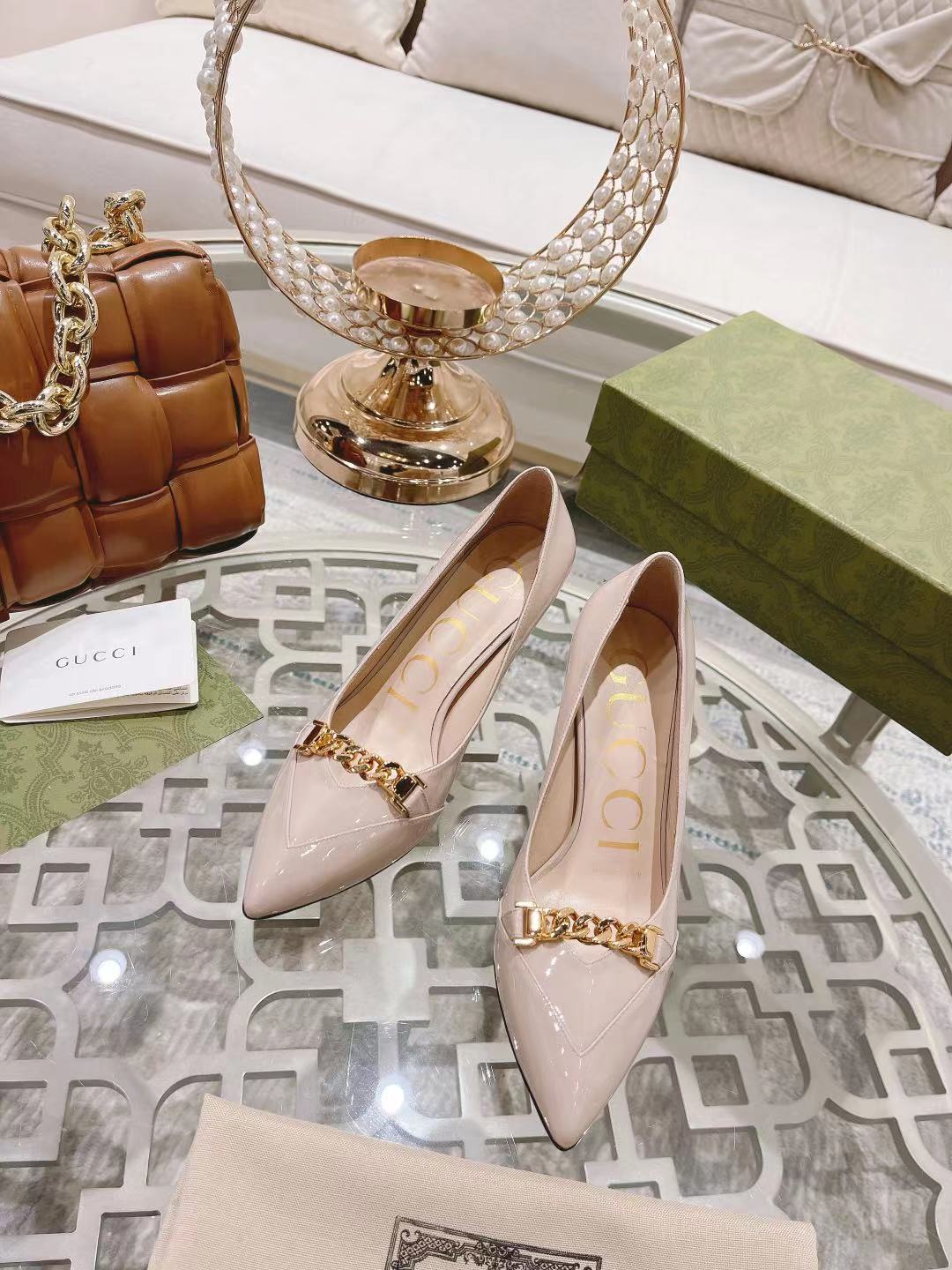 "Stock a largo plazo" Gucci Gucci modelos de explosión de la moda de primavera zapatos de boca poco 