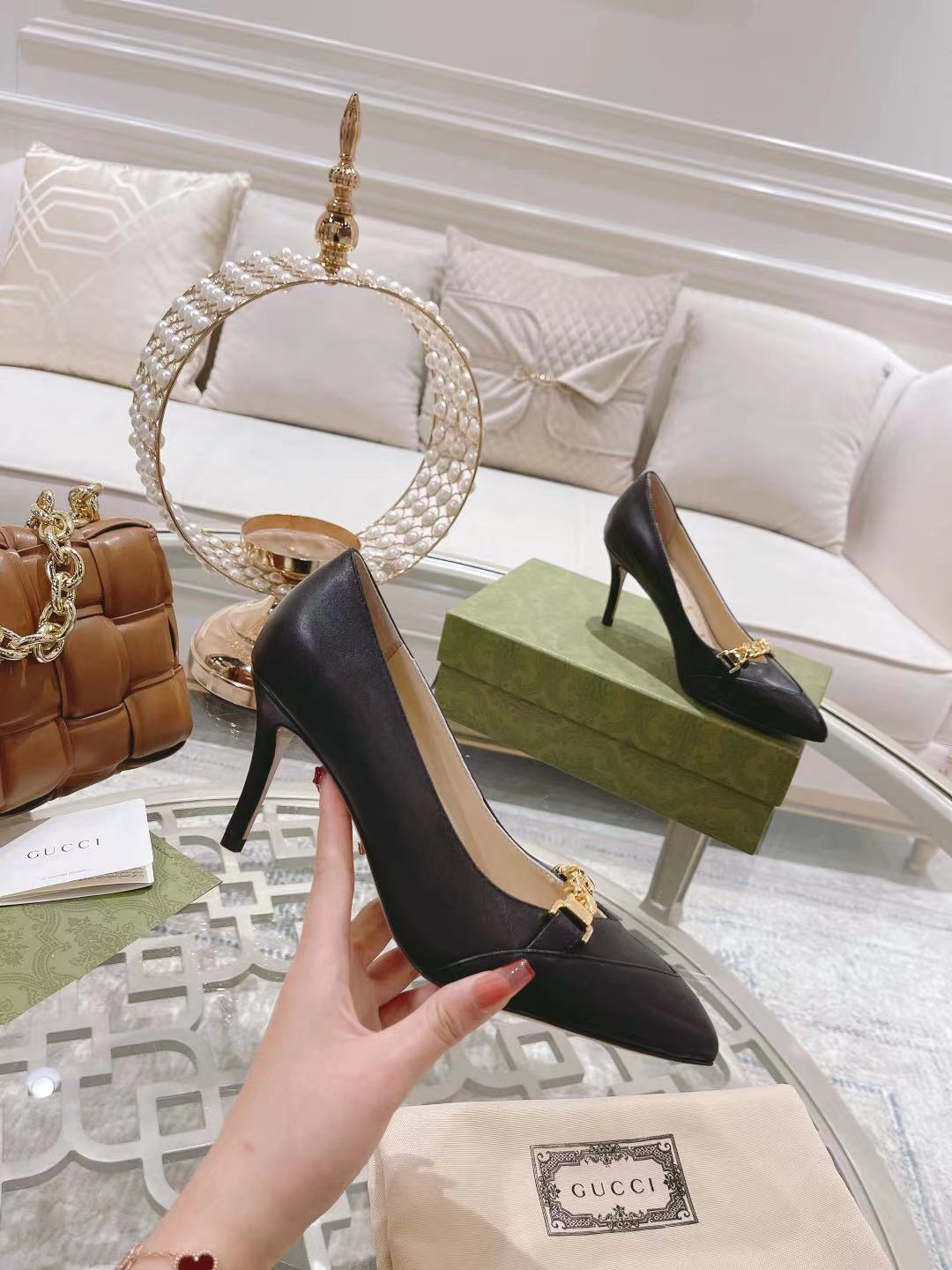 "Stock a largo plazo" Gucci Gucci modelos de explosión de la moda de primavera zapatos de boca poco 