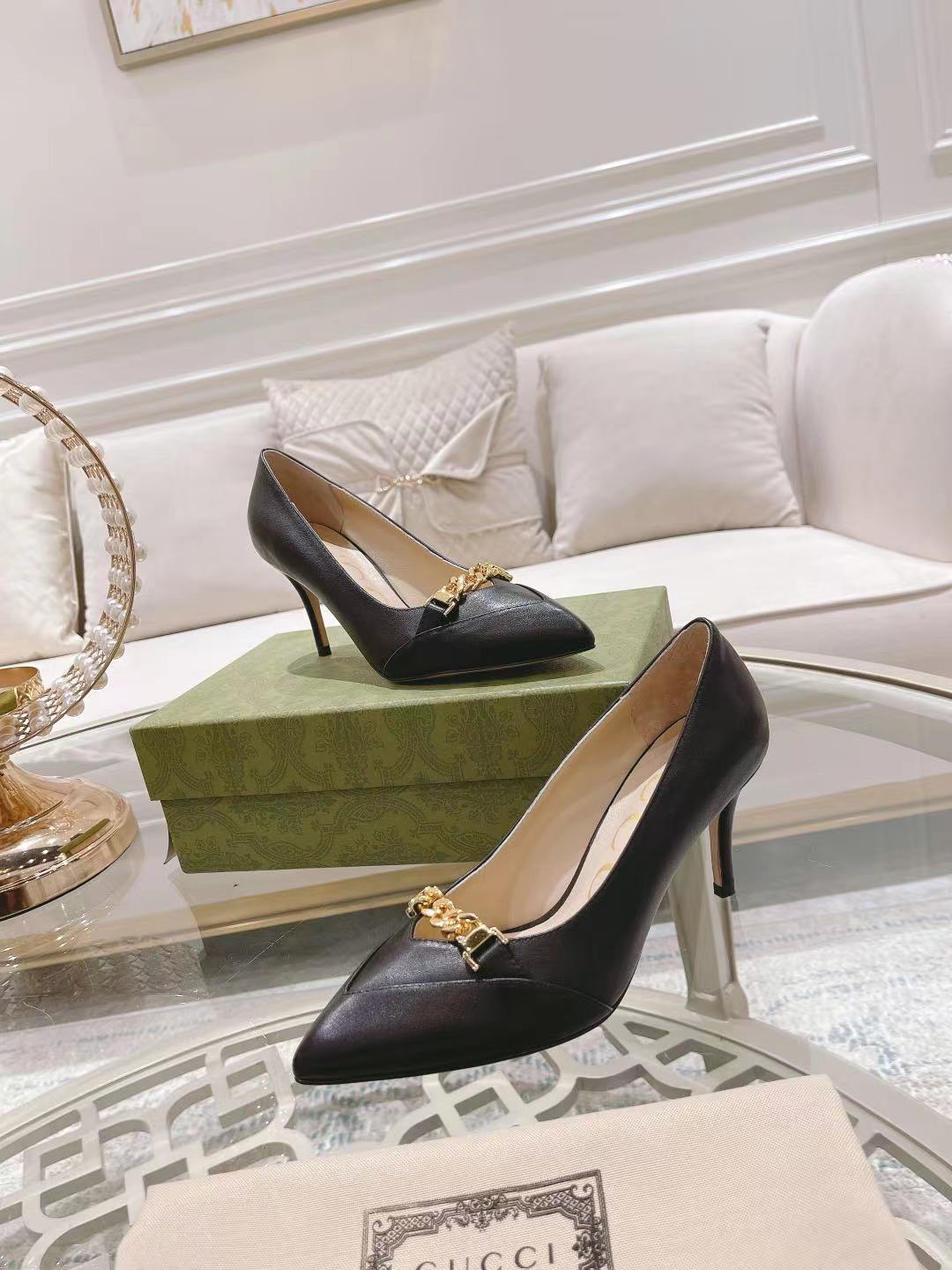 "Stock a largo plazo" Gucci Gucci modelos de explosión de la moda de primavera zapatos de boca poco 